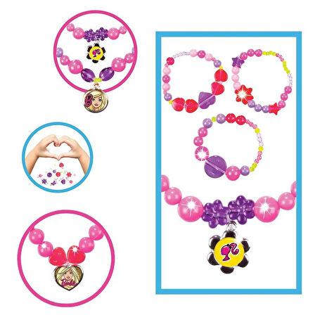 Eğlenceli Oyuncak 03182 Barbie Takı Seti İkili Kutu Kız Erkek Çocuk Eğitici