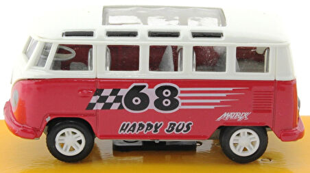 Eğitici Oyuncak Çek Bırak Kırmızı Minibüs M8668-24 Kız Erkek Çocuk Eğitici