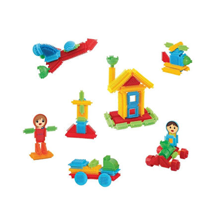 Kız Erkek Çocuk Oyuncak 03315 Dede Kaktüs Blokları 100 Parça Kız Erkek Çocuk Eğitici