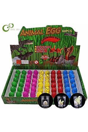 Eğitici Öğretici Çocuk Oyuncaklar DİNAZOR SUDA BÜYÜYEN 12Adet DİNAZOR YUMURTASI