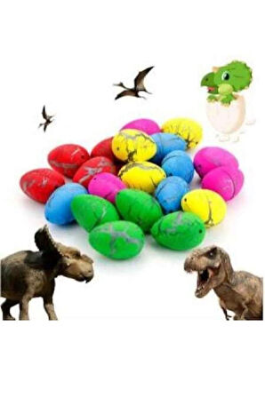 Eğitici Öğretici Çocuk Oyuncaklar DİNAZOR SUDA BÜYÜYEN 12Adet DİNAZOR YUMURTASI