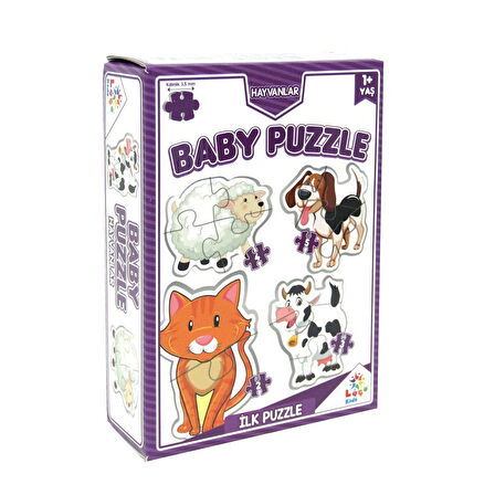 Kız Erkek Çocuk Oyuncak LC7224 Laço Kids Baby Puzzle - Hayvanlar / 2+3+4+5 Parça Puzzle / +1 yaş Kız Erkek Çocuk Eğitici Öğr