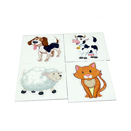 Kız Erkek Çocuk Oyuncak LC7224 Laço Kids Baby Puzzle - Hayvanlar / 2+3+4+5 Parça Puzzle / +1 yaş Kız Erkek Çocuk Eğitici Öğr