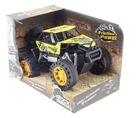 Kız Erkek Çocuk Oyuncak Rock Crawler Metal Büyük Sürtmeli Arazi Aracı Sarı Kız Erkek Çocuk Eğitici Eğiti