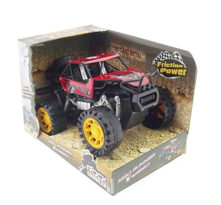 Eğitici Oyuncak Rock Crawler Metal Büyük Sürtmeli Arazi Aracı Kırmızı Kız Erkek Çocuk Eğitici Eğ