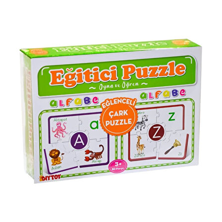 Eğitici Oyuncak 7197 Çark Puzzle Alfabe -Oyna Öğren - Dıytoy Kız Erkek Çocuk Eğitici Eğitici Oyu