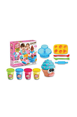 Kız Çocuk Oyuncak Erkek Çocuk Oyuncak 03273 Dede, Art Craft Kapkek - Cupcake Hamur Set / +3 yaş Eğit