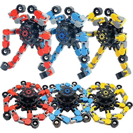 Eğlenceli Oyuncak Fidget Spinners Dönüştürülebilir Zincir Robot Oyuncak -1adet stokta olan gönderilir Kız Erkek Çocuk