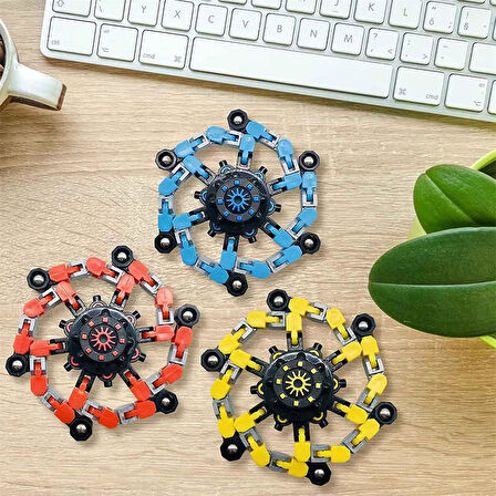Eğlenceli Oyuncak Fidget Spinners Dönüştürülebilir Zincir Robot Oyuncak -1adet stokta olan gönderilir Kız Erkek Çocuk