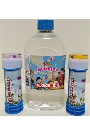 Eğitici Öğretici Çocuk Oyuncaklar 2Adet Köpük Baloncuk+ 1Adet Baloncuk Likiti Baloncuk Yapma Suyu -