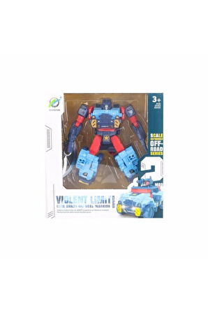 Kız Çocuk Oyuncak Erkek Çocuk Oyuncak Arazi Aracına Dönüşen Mavi Robot Eğitici Oyuncaklar