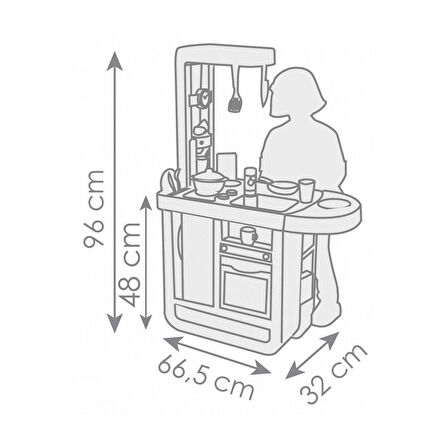 Eğitici Oyuncak 7600310914 Cherry Kitchen -Smoby Kız Erkek Çocuk Eğitici