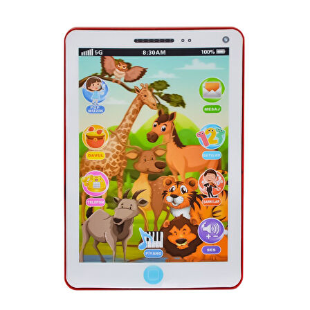 Eğlenceli Oyuncak FAB 1705 Eğlenceli Pilli Dokunmatik Tablet -Prestij Kız Erkek Çocuk Eğitici Eğit