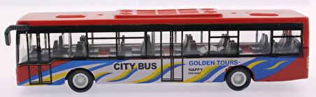 Kız Erkek Çocuk Oyuncak Kırmızı Metal Otobüs 632-27 Kız Erkek Çocuk Eğitici