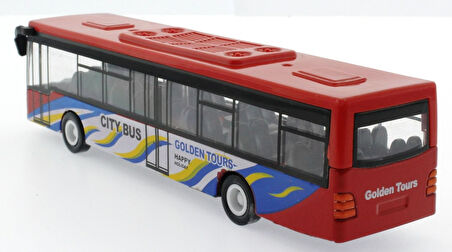 Kız Erkek Çocuk Oyuncak Kırmızı Metal Otobüs 632-27 Kız Erkek Çocuk Eğitici