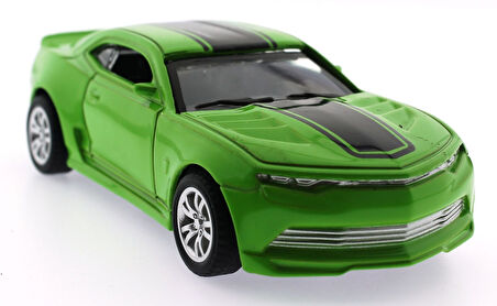 Eğlenceli Oyuncak Çek Bırak Yeşil Metal Spor Araba K138A Kız Erkek Çocuk Eğiticila