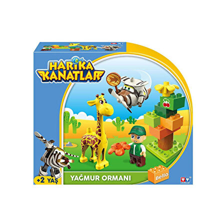Kız Erkek Çocuk Oyuncak 10932 Harika Kanatlar Bellonun Yağmur Ormanı 15 parça blok - Mega Oyuncak Kız Erkek Çocuk Eğitici Öğ