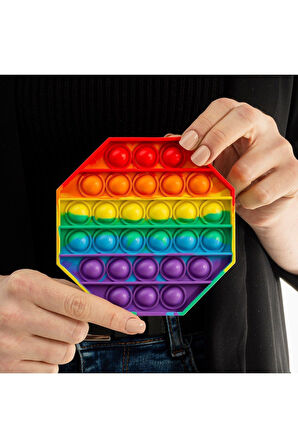 Eğitici Öğretici Çocuk Oyuncaklar Silikon Popit Altıgen Oyuncak Duyusal