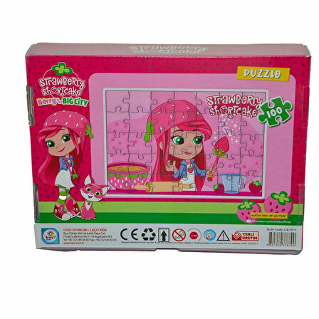 Eğlenceli Oyuncak CK7879 ÇİLEK KIZ 100 Parça Kutu Puzzle-Utku Oyuncak Kız Erkek Çocuk Eğitici Eğit