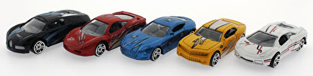 Eğlenceli Oyuncak 5 Li Die Cast Spor Arabalar Tır1025 Kız Erkek Çocuk Eğitici