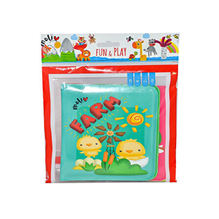 Eğlenceli Oyuncak MOL-025 PVC Banyo Oyuncağı Kitaplar -1adet stokta olan gönderilir Kız Erkek Çocuk Eğitici Öğretici O