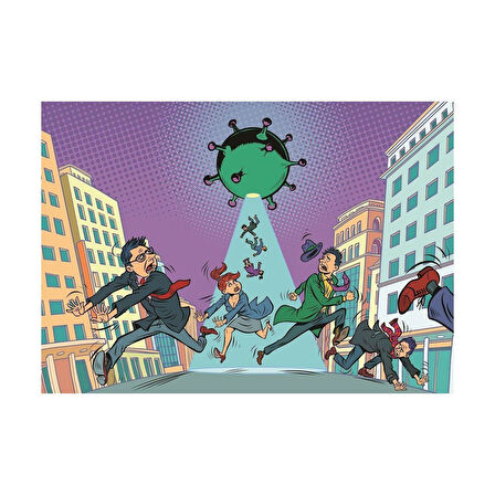 Kız Erkek Çocuk Oyuncak 5659 Virüsten Kaçış -150 Parça Art Puzzle Kız Erkek Çocuk Eğitici Eğitici Oyunca