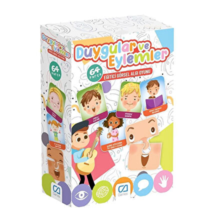 Eğitici Oyuncak 347 CAEGT-5153 Duygu ve Eylemler - CA Games Kız Erkek Çocuk Eğitici Eğitici Oyun