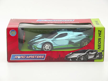 Eğlenceli Oyuncak U.K. Pilli Turkuvaz Spor Araba Neon Hız Rt24 Kız Erkek Çocuk Eğitici Eğitici Oyu