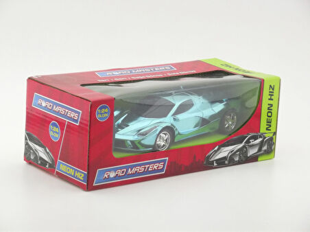 Eğlenceli Oyuncak U.K. Pilli Turkuvaz Spor Araba Neon Hız Rt24 Kız Erkek Çocuk Eğitici Eğitici Oyu