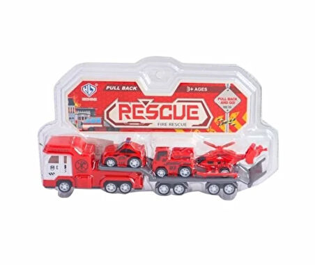 Eğitici Oyuncak Çek Bırak Taşıyıcı İtfaiye Tırı ve Mini Araçlar Kız Erkek Çocuk Eğitici Eğitici
