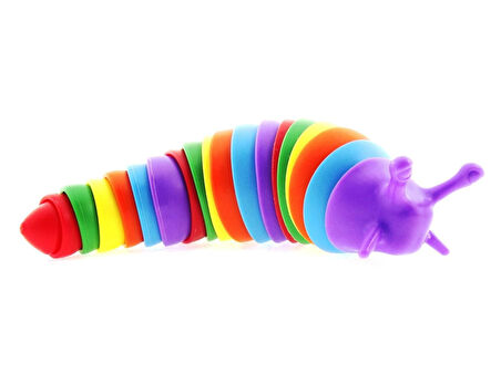 Eğlenceli Oyuncak Kıvrılabilen Renkli Plastik Salyangoz Mor Kız Erkek Çocuk Eğitici Eğitici Oyunca