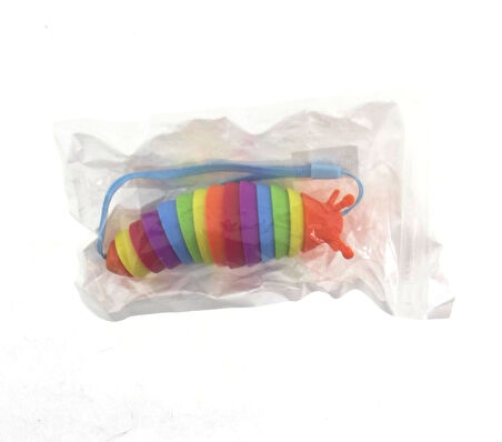 Kız Erkek Çocuk Oyuncak Kıvrılabilen Renkli Plastik Salyangoz Anahtarlık Turuncu Kız Erkek Çocuk Eğitici