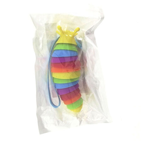 Eğitici Oyuncak Kıvrılabilen Renkli Plastik Salyangoz Anahtarlık Sarı Kız Erkek Çocuk Eğitici Eğ