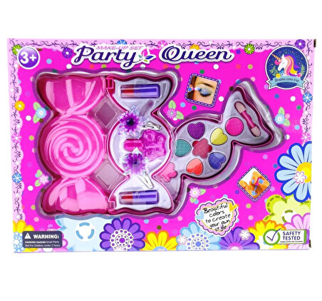 Eğitici Oyuncak Şeker Kutulu Makyaj Seti Kız Erkek Çocuk Eğitici