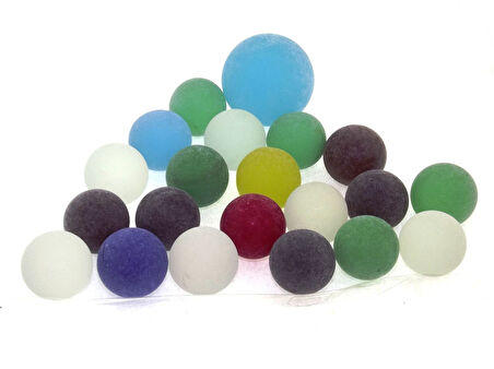 Eğlenceli Oyuncak Renkli Buzlu Cam Misket Kız Erkek Çocuk Eğitici