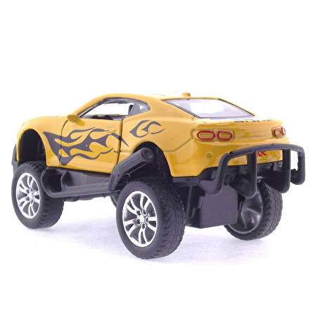 Öğretici Oyuncak Die Cast Çek Bırak Sarı Arazi Aracı Kız Erkek Çocuk Eğitici