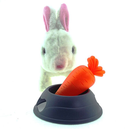 Kız Erkek Çocuk Oyuncak Sesli ve Hareketli Beyaz Peluş Yavru Tavşan Kız Erkek Çocuk Eğitici Eğitici Oyun