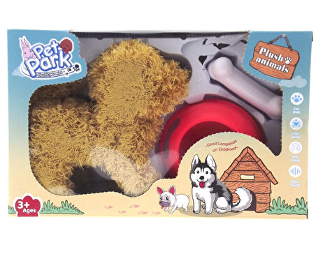 Eğitici Oyuncak Sesli ve Hareketli Kahverengi Yavru Köpek Kız Erkek Çocuk Eğitici Eğitici Oyunca