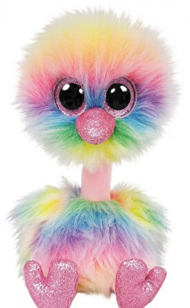 Kız Erkek Çocuk Oyuncak TY Beanie Boos Deve Kuşu Asha Peluş 15cm Kız Erkek Çocuk Eğitici
