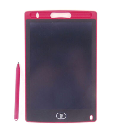 Eğlenceli Oyuncak 8,5 Inch LCD Kırmızı Yazı Tahtası Kız Erkek Çocuk Eğitici