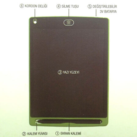 Kız Erkek Çocuk Oyuncak 8,5 Inch LCD Beyaz Yazı Tahtası Kız Erkek Çocuk Eğitici