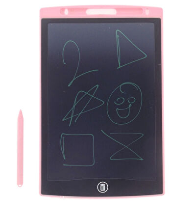 Öğretici Oyuncak 10 Inch LCD Pembe Yazı Tahtası Kız Erkek Çocuk Eğitici