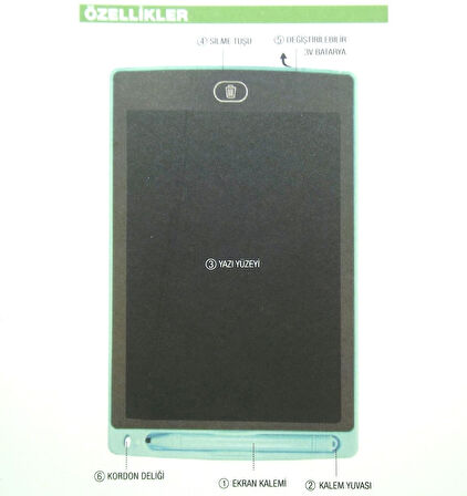 Öğretici Oyuncak 10 Inch LCD Pembe Yazı Tahtası Kız Erkek Çocuk Eğitici