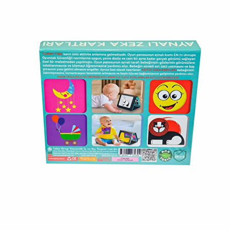 Eğitici Oyuncak 2304 Tummy Time Aynalı Zeka Kartı - Dıy Toy Kız Erkek Çocuk Eğitici Eğitici Oyun