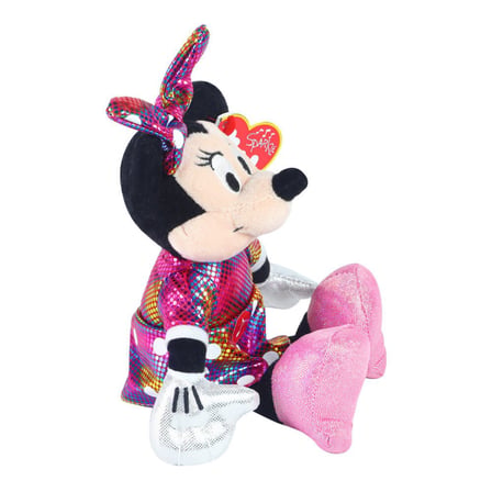 Kız Erkek Çocuk Oyuncak TY Sparkle Sesli Peluş Minnie Mouse Rainbow 21cm Kız Erkek Çocuk Eğitici Eğitici