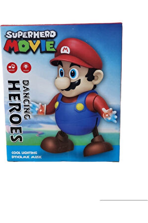 Eğitici Öğretici Çocuk Oyuncaklar Oyuncak Dans Eden Mario Pilli Sesli Işıklı Oyuncak Süper Mario Fig