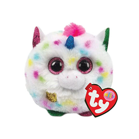 Eğlenceli Oyuncak TY Puffies Peluş Unicorn Puf-Harmonie 7cm Kız Erkek Çocuk Eğitici Eğitici Oyunca