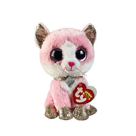 Eğlenceli Oyuncak TY Beanie Boos Pembe Peluş Kedi Fiona 16cm Kız Erkek Çocuk Eğitici Eğitici Oyunc