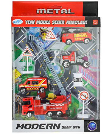 Kız Erkek Çocuk Oyuncak Modern Şehir Araçları Seti Kız Erkek Çocuk Eğitici