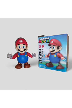 Eğitici Öğretici Çocuk Oyuncaklar Dans Eden Süper Mario Oyuncak Figür Pilli Işıklı Süper Mario